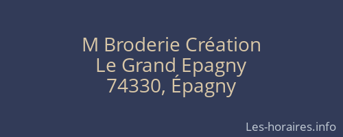 M Broderie Création
