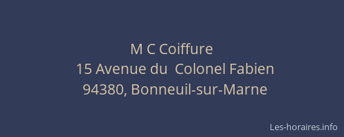 M C Coiffure
