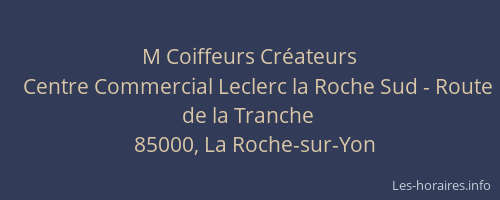M Coiffeurs Créateurs