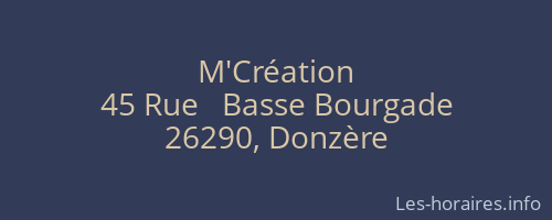 M'Création