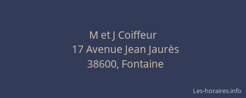 M et J Coiffeur
