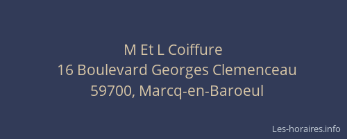 M Et L Coiffure