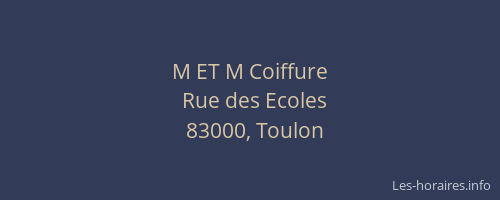 M ET M Coiffure