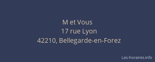 M et Vous