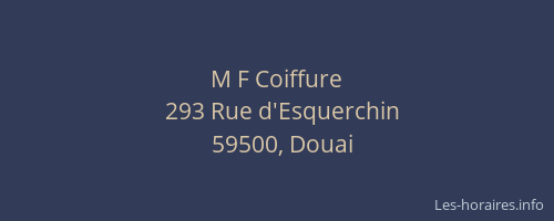 M F Coiffure