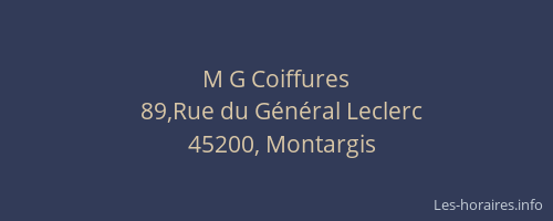 M G Coiffures