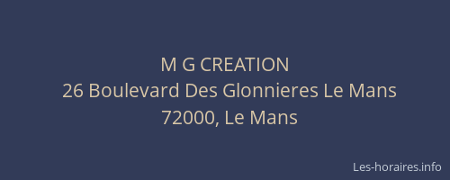 M G CREATION