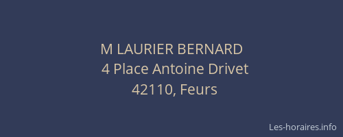 M LAURIER BERNARD