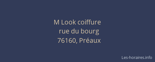 M Look coiffure