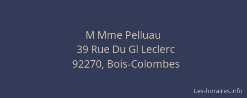M Mme Pelluau
