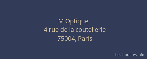 M Optique