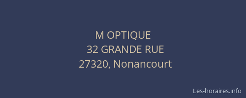 M OPTIQUE