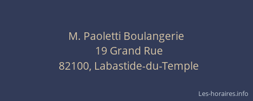 M. Paoletti Boulangerie