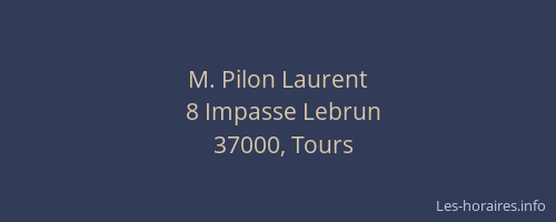 M. Pilon Laurent