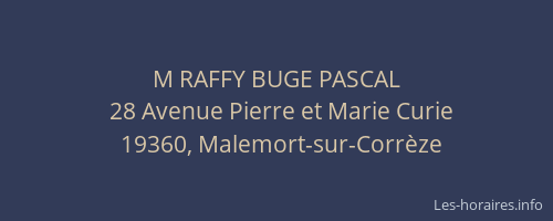 M RAFFY BUGE PASCAL
