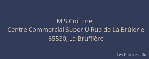 M S Coiffure