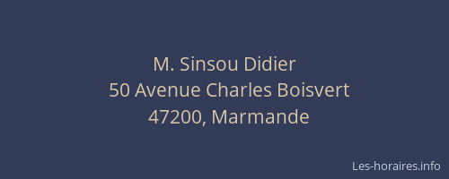 M. Sinsou Didier