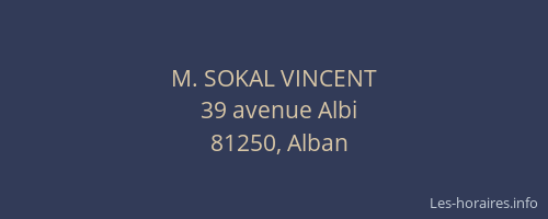 M. SOKAL VINCENT