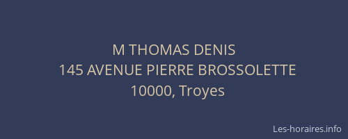 M THOMAS DENIS