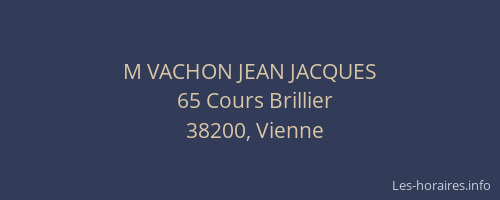 M VACHON JEAN JACQUES