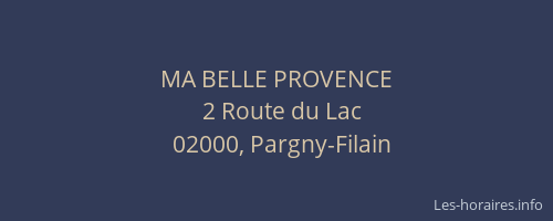 MA BELLE PROVENCE