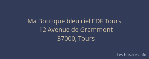 Ma Boutique bleu ciel EDF Tours