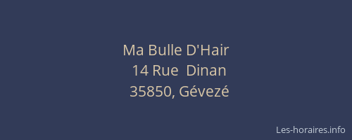 Ma Bulle D'Hair