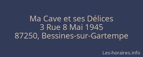 Ma Cave et ses Délices