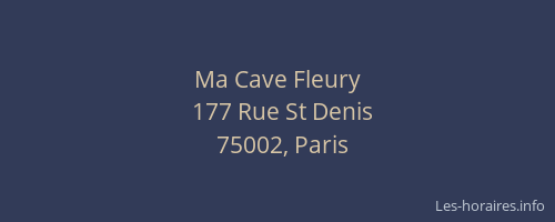 Ma Cave Fleury