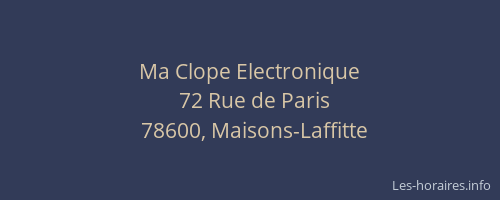 Ma Clope Electronique