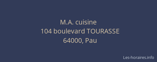 M.A. cuisine