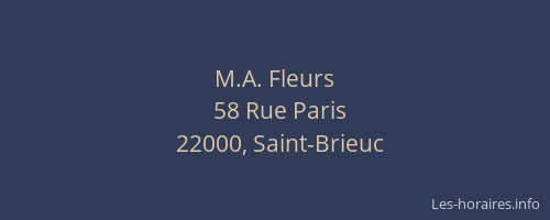 M.A. Fleurs