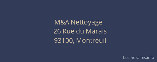 M&A Nettoyage
