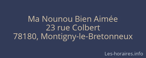 Ma Nounou Bien Aimée