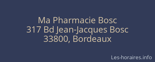 Ma Pharmacie Bosc