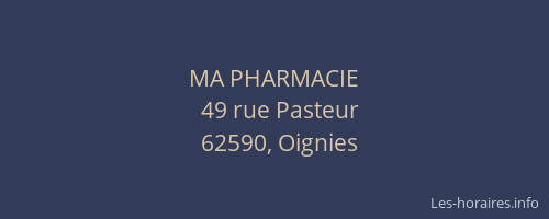 MA PHARMACIE