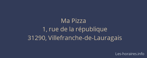 Ma Pizza