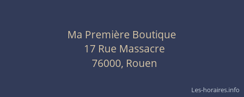Ma Première Boutique