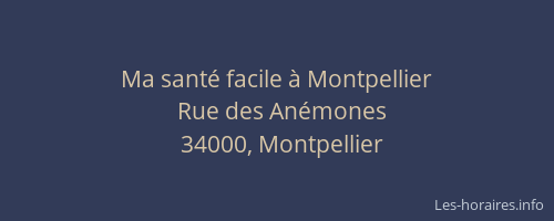 Ma santé facile à Montpellier