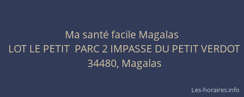 Ma santé facile Magalas