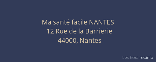 Ma santé facile NANTES