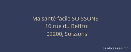 Ma santé facile SOISSONS