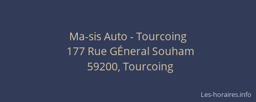 Ma-sis Auto - Tourcoing