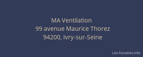 MA Ventilation
