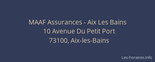 MAAF Assurances - Aix Les Bains
