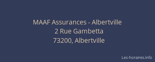 MAAF Assurances - Albertville