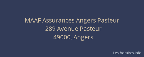 MAAF Assurances Angers Pasteur