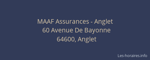 MAAF Assurances - Anglet