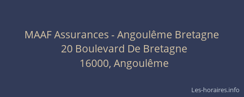 MAAF Assurances - Angoulême Bretagne