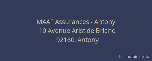 MAAF Assurances - Antony